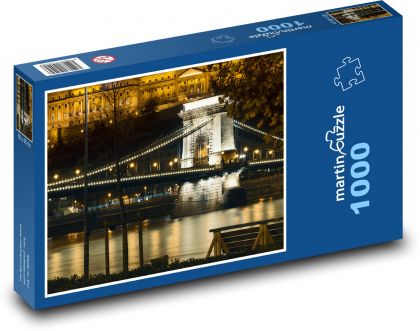 Reťazový most Budapešť - Puzzle 1000 dielikov, rozmer 60x46 cm