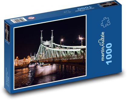 Freedom Bridge in Budapest at night - Puzzle 1000 pieces, size 60x46 cm 