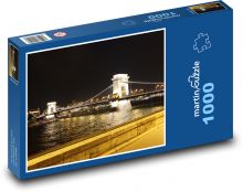 Kettenbrücke, Budapest – Nachtsicht Puzzle 1000 Teile - 60 x 46 cm