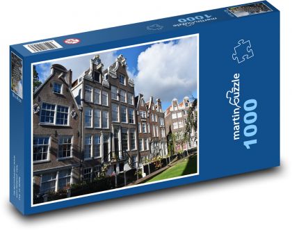 Amsterdam - tradičné holandské domy - Puzzle 1000 dielikov, rozmer 60x46 cm