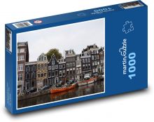 Historický vývoj Amsterdamu Puzzle 1000 dielikov - 60 x 46 cm 