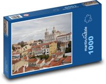Lisabon - historická štvrť Alfama Puzzle 1000 dielikov - 60 x 46 cm 