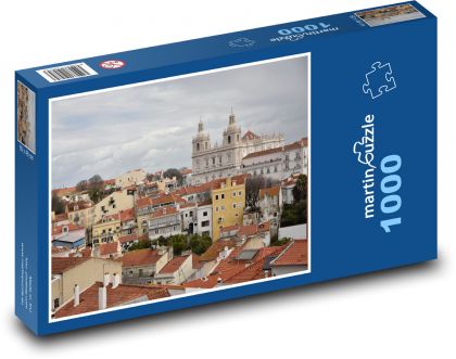 Lisabon - historická štvrť Alfama - Puzzle 1000 dielikov, rozmer 60x46 cm