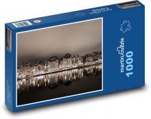 Nočná panoráma Štokholmu Puzzle 1000 dielikov - 60 x 46 cm 
