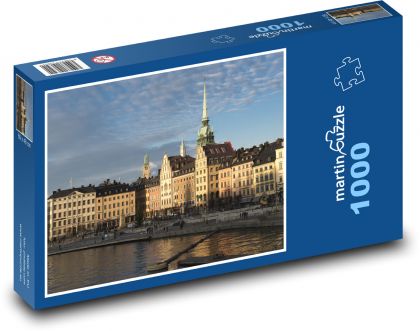 Švédsko - centrum Štokholmu - Puzzle 1000 dielikov, rozmer 60x46 cm
