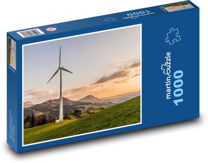 Větrná turbína - Puzzle 1000 dílků, rozměr 60x46 cm