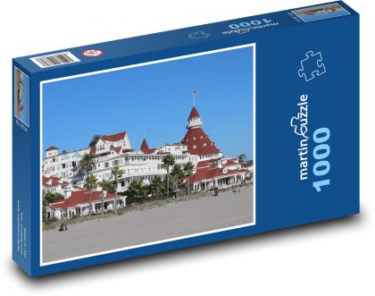 Hotel del coronado - Puzzle 1000 dílků, rozměr 60x46 cm