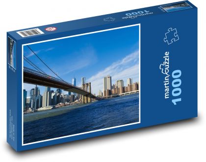 New York - Brooklynský most - Puzzle 1000 dílků, rozměr 60x46 cm