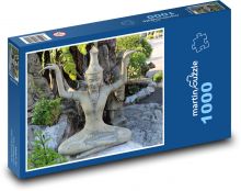 Buddhistická chrámová socha Puzzle 1000 dílků - 60 x 46 cm