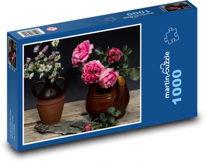 Květiny - Růže - Puzzle 1000 dílků, rozměr 60x46 cm