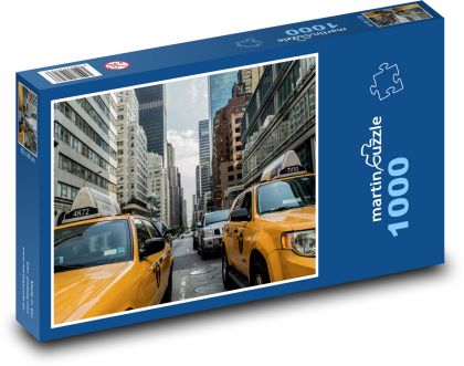 Yellow taxis on the streets of New York - Puzzle 1000 pieces, size 60x46 cm 