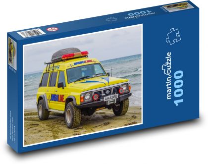Auto - Ambulance - Puzzle 1000 dílků, rozměr 60x46 cm