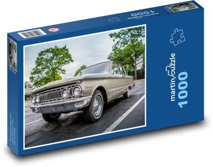 Americké klasické auto - Puzzle 1000 dielikov, rozmer 60x46 cm