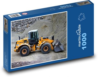 Ładowarka podczas pracy w kamieniołomie - Puzzle 1000 elementów, rozmiar 60x46 cm