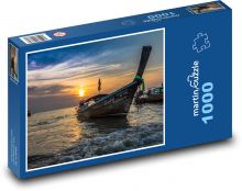 Tajlandia - statek, zachód słońca Puzzle 1000 elementów - 60x46 cm