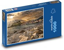 Sunset over a Greek village - Parga Puzzle 1000 pieces - 60 x 46 cm 
