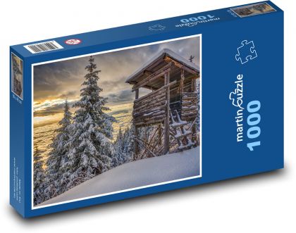 Lavanttal, Korutany, zima - Puzzle 1000 dílků, rozměr 60x46 cm