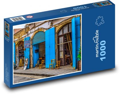 Ulica na Cypre - Lamaka - Puzzle 1000 dielikov, rozmer 60x46 cm