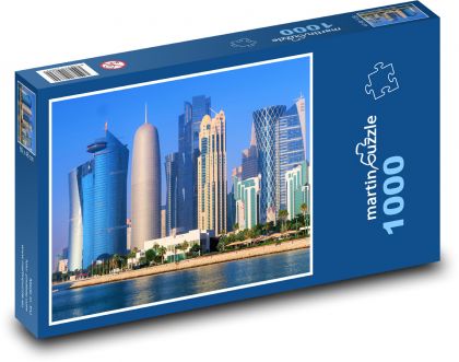 Město, mrakodrapy - Puzzle 1000 dílků, rozměr 60x46 cm