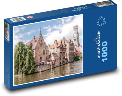 Bruggy, veža, zvonica - Puzzle 1000 dielikov, rozmer 60x46 cm