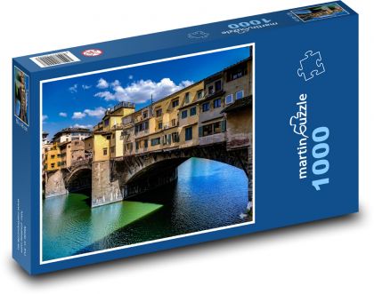 Itálie - most, budovy - Puzzle 1000 dílků, rozměr 60x46 cm