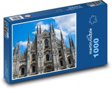 Taliansko - Miláno, Katedrála Puzzle 1000 dielikov - 60 x 46 cm 