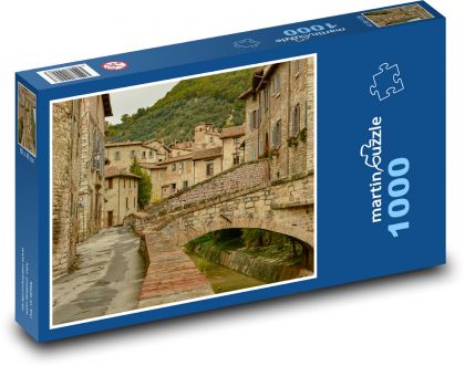 Włochy - Umbria, Gubbio - Puzzle 1000 elementów, rozmiar 60x46 cm