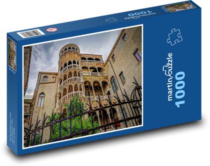 Točité schodisko v Benátkach - Puzzle 1000 dielikov, rozmer 60x46 cm