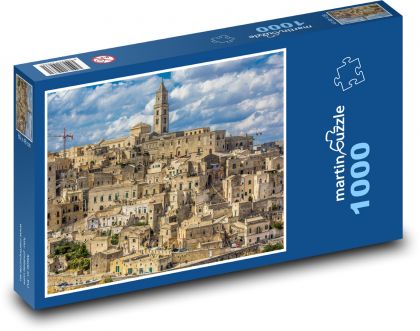 Itálie - Matera, Sassi - Puzzle 1000 dílků, rozměr 60x46 cm