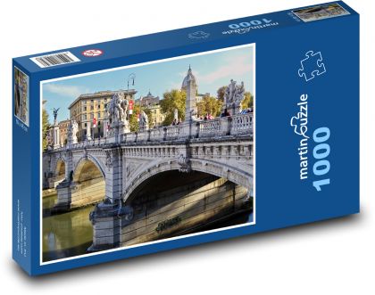 bridge over the river in Rome - Puzzle 1000 pieces, size 60x46 cm 