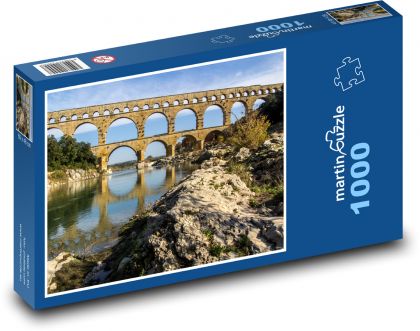 Akvadukt Pont du Gard ve Francii - puzzle 1000 dílků