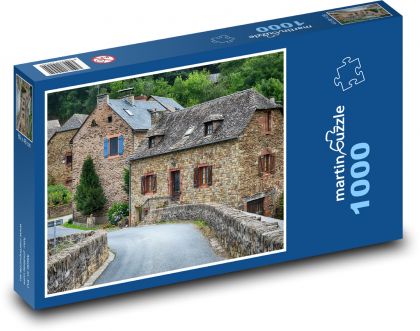 Francie - Staré domy - Puzzle 1000 dílků, rozměr 60x46 cm