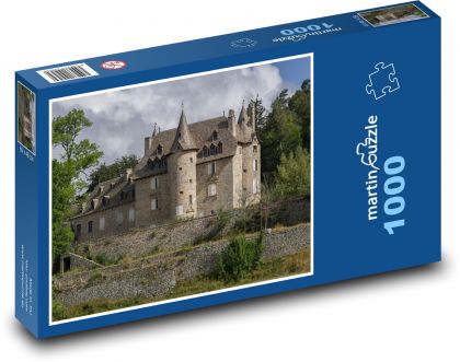 Romantický hrad Lozere, Francúzsko - Puzzle 1000 dielikov, rozmer 60x46 cm