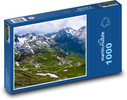 Rakousko - Národní park, Grossglockner - Puzzle 1000 dílků, rozměr 60x46 cm