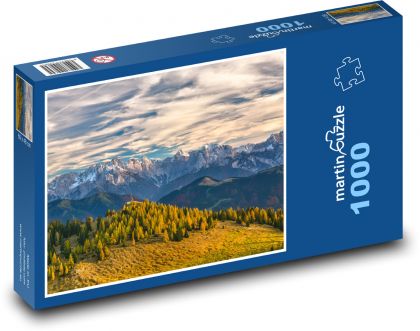 Rakousko - Alpy, hory - Puzzle 1000 dílků, rozměr 60x46 cm