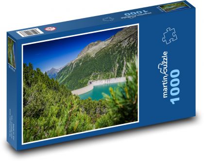 Alpine water reservoir in Austria - Puzzle 1000 pieces, size 60x46 cm 
