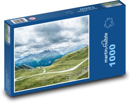 Horská silnice v Alpách - puzzle 1000 dílků
