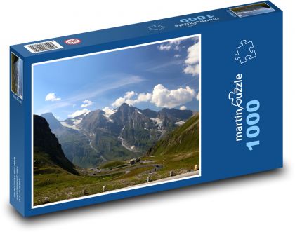 Rakousko - Grossglockner - Puzzle 1000 dílků, rozměr 60x46 cm