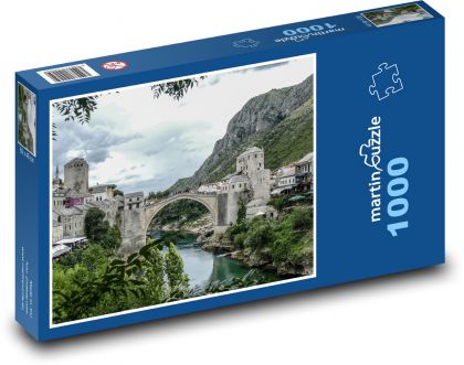 Bosna a Hercegovina - Mostar - Puzzle 1000 dílků, rozměr 60x46 cm
