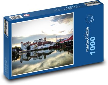 Zámok pri jazere - Jindrichuv Hradec - Puzzle 1000 dielikov, rozmer 60x46 cm