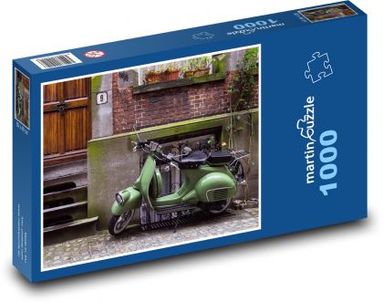 Skútr - Vespa, Itálie - Puzzle 1000 dílků, rozměr 60x46 cm