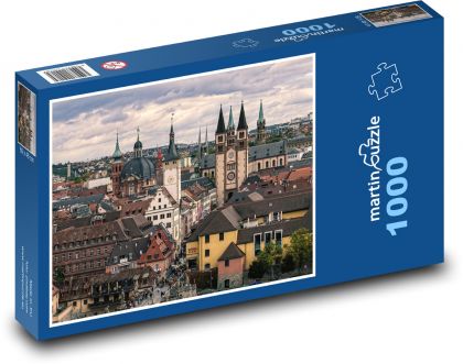 Německo - město - Puzzle 1000 dílků, rozměr 60x46 cm