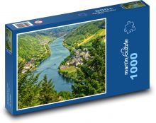 Německo - řeka Puzzle 1000 dílků - 60 x 46 cm