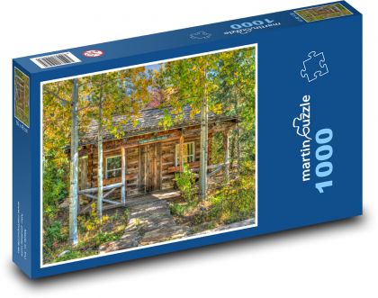 Příroda - chata - Puzzle 1000 dílků, rozměr 60x46 cm