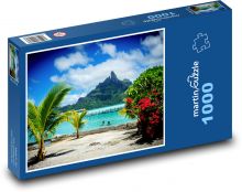 Beach - palm trees Puzzle 1000 pieces - 60 x 46 cm 