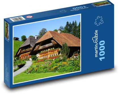 Traditional country houses in Austria - Puzzle 1000 pieces, size 60x46 cm 