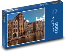 Historické město Amsterdam Puzzle 1000 dílků - 60 x 46 cm