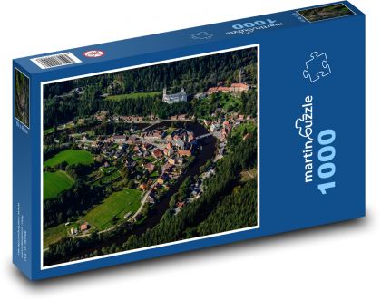 Česká Republika - Rožmberk nad Vltavou - Puzzle 1000 dílků, rozměr 60x46 cm