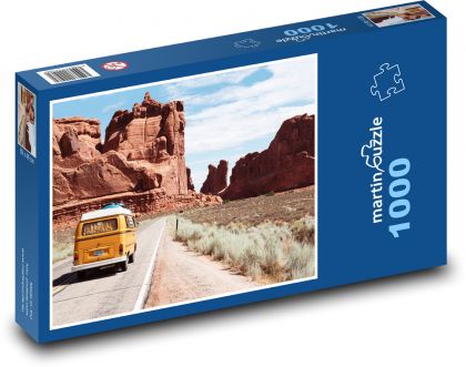 Auto - podróże - Puzzle 1000 elementów, rozmiar 60x46 cm