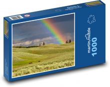 Duha nad krajinou Puzzle 1000 - 60x46 cm